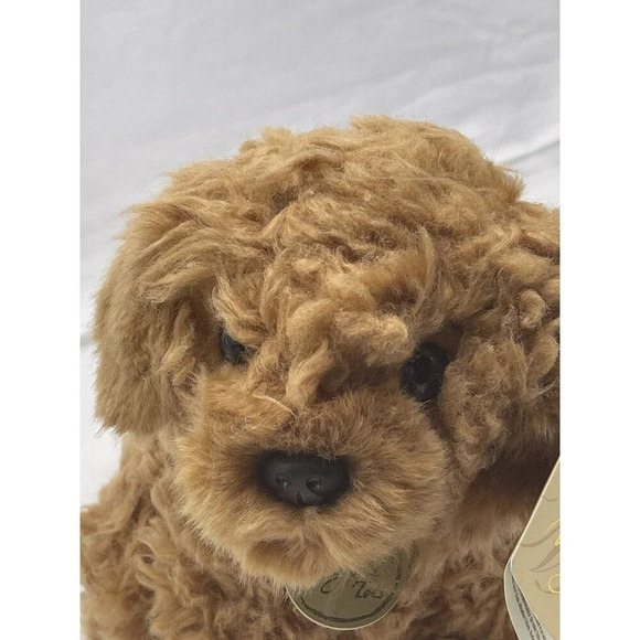 Miyoni Tots 8" Brown Plush Poodle Puppy Dog by Aurora - Picture 5 of 16